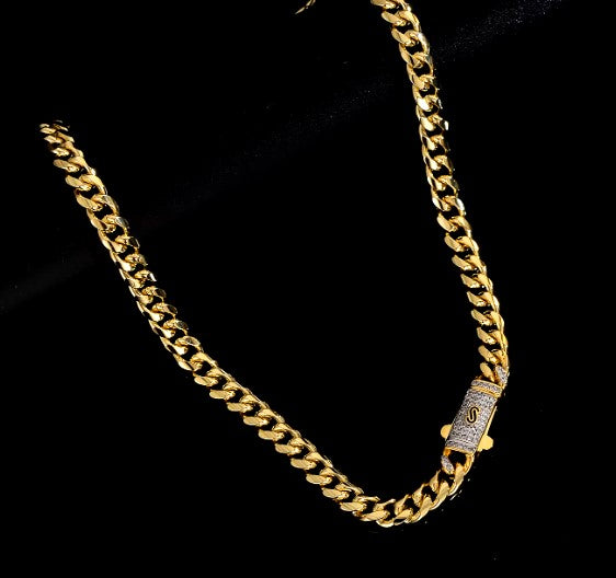 Stainless Steel Cuban Link Chain Necklace