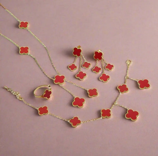 Four-Leaf Clover Enamel Jewelry Collection