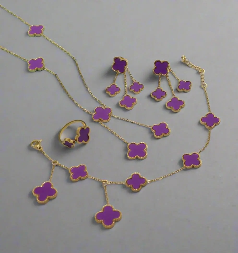 Four-Leaf Clover Enamel Jewelry Collection