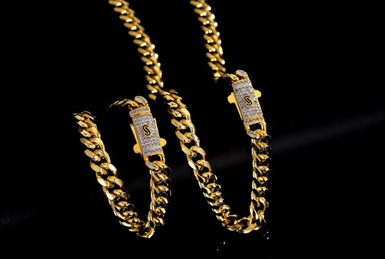 Stainless Steel Cuban Link Chain Necklace