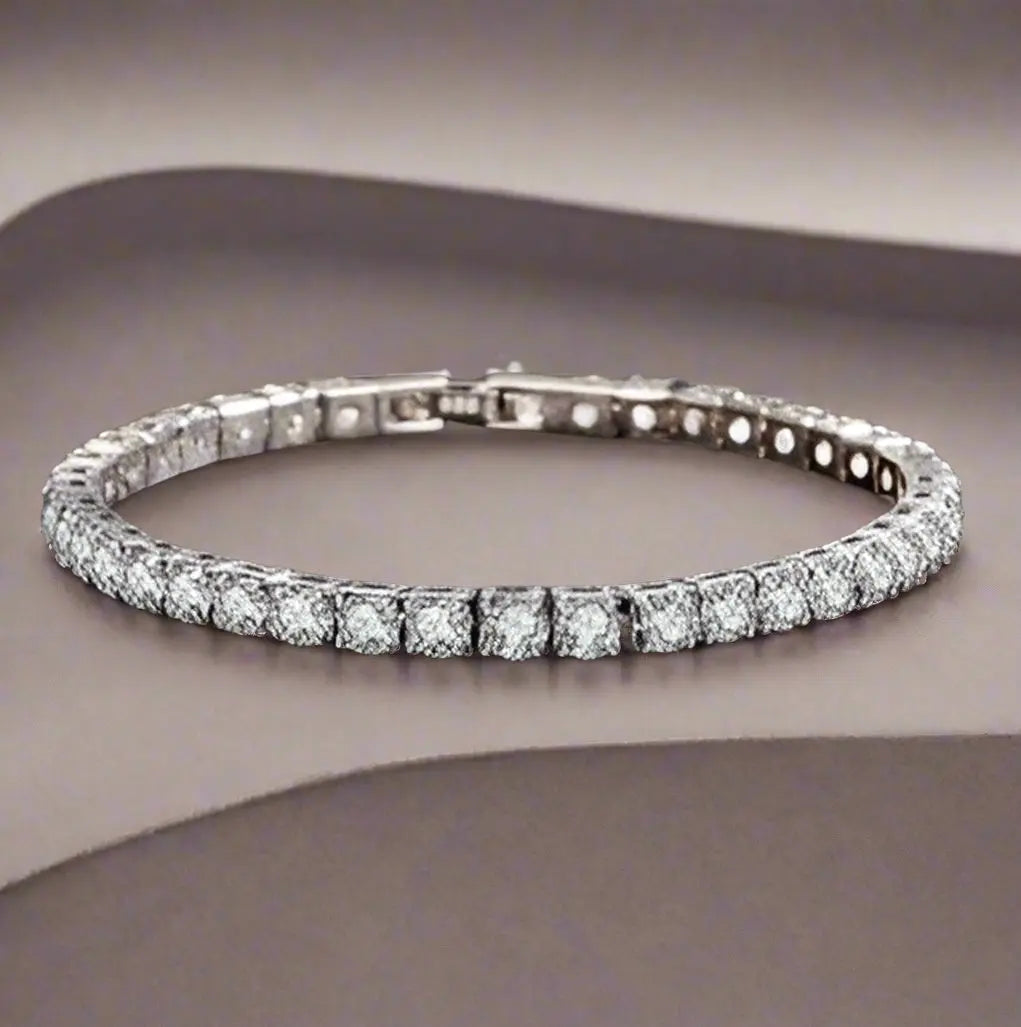 Radiant Cubic Zirconia Tennis Bracelet