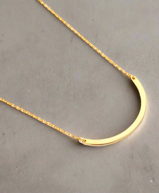 Sleek and Simple Bar Pendant Necklace